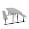 National Public Seating Rectangle Folding Picnic Table, Grey, Plastic, 8 Seats, 72 in L, 29 1/2 in H Overall Plank BMPT3072-BK02 - alternate 2